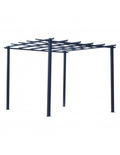 Outsunny 3x3m Metal Garden Pergola Gazebo for Grape Trellis Climbing Plants