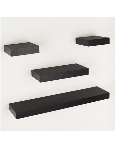 Core Products 4 pcs narrow wall shelf set - matt Black , HD5BK - pic 115760 | FastDaddyshop