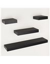 Core Products 4 pcs narrow wall shelf set - matt Black , HD5BK