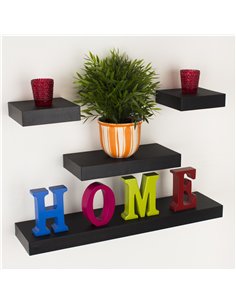 Core Products 4 pcs narrow wall shelf set - matt Black , HD5BK 2
