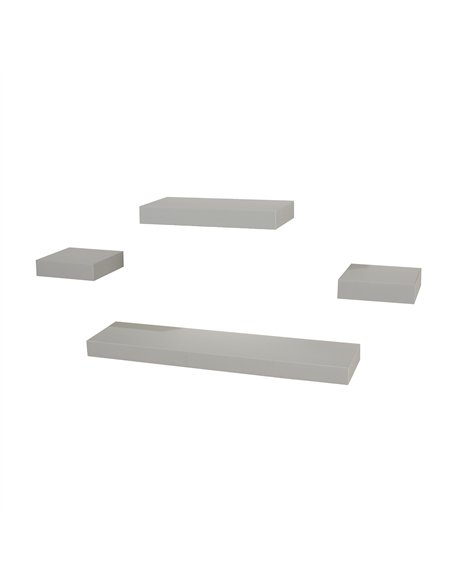 Core Products 4 pcs narrow wall shelf set - light grey, HD5GY - pic 115763 | FastDaddyshop
