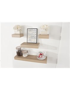 Core Products 4 pcs narrow wall shelf set - oak effect, HD5OK 2
