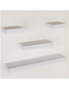 Core Products 4 pcs narrow wall shelf set - matt White, HD5WH
