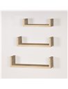 Core Products Set of 3 floating "U" shape wall shelf kit - oak, HD6OK