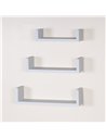 Core Products Set of 3 floating "U" shape wall shelf kit - matt white, HD6WH