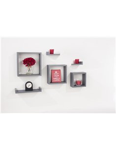 Core Products 6 pcs floating shelf kit - matt grey foil , HD7GR 2