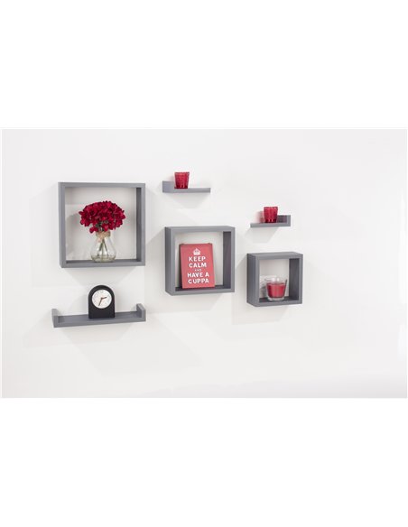 Core Products 6 pcs floating shelf kit - matt grey foil , HD7GR - pic 115794 | FastDaddyshop