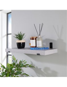 Core Products 60cm chunky shelf with sit on brackets - grey oak effect, JK600GOK 2