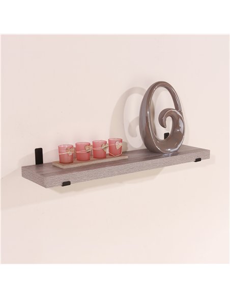 Core Products 60cm chunky shelf with sit on brackets - grey oak effect, JK600GOK - pic 115841 | FastDaddyshop