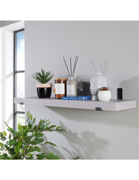Core Products 80cm chunky shelf with sit on brackets - grey oak effect, JK800GOK - pic 115846 | FastDaddyshop