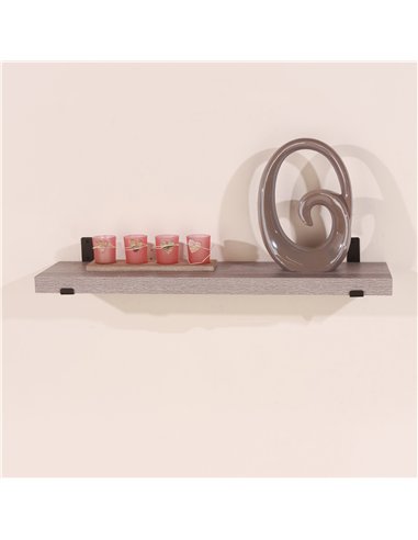 Core Products 80cm chunky shelf with sit on brackets - grey oak effect, JK800GOK