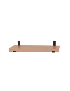 Core Products 80cm chunky shelf with sit on brackets - oak effect, JK800OK