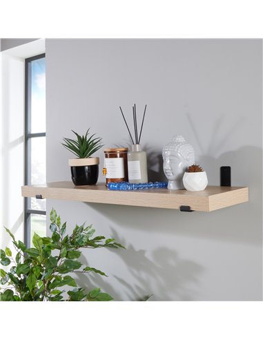 Core Products 80cm chunky shelf with sit on brackets - oak effect, JK800OK
