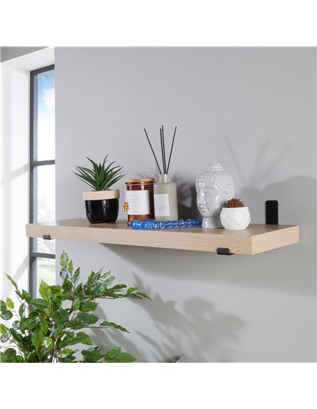 Core Products 80cm chunky shelf with sit on brackets - oak effect, JK800OK - pic 115849 | FastDaddyshop