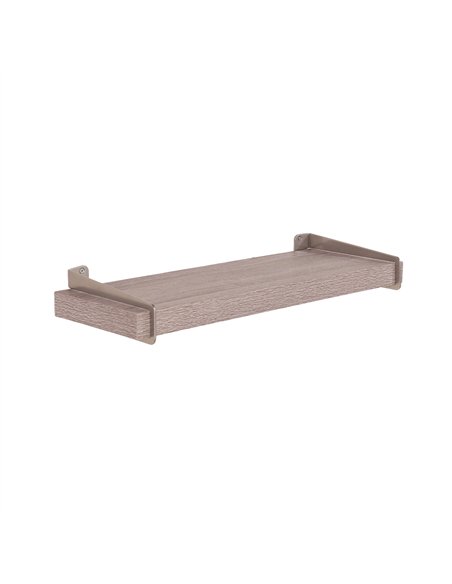 Core Products 60cm chunky shelf with slide on metal brackets - grey oak effect, KR600GOK - pic 115851 | FastDaddyshop