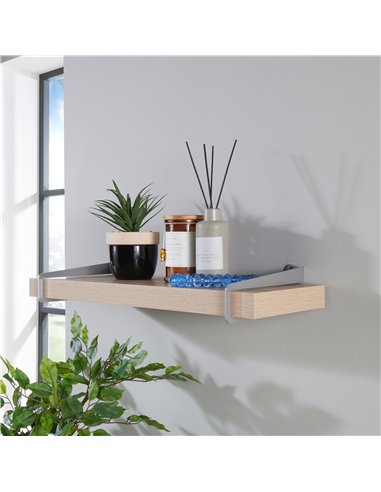 Core Products 60cm chunky shelf with slide on brackets - oak effect, KR600OK