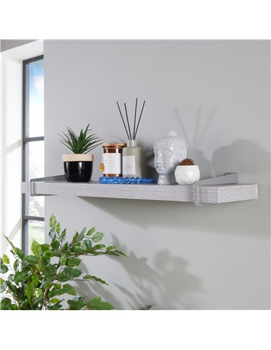 Core Products 80cm chunky shelf with slide on brackets - grey oak effect, KR800GOK