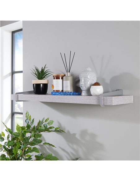 Core Products 80cm chunky shelf with slide on brackets - grey oak effect, KR800GOK - pic 115858 | FastDaddyshop
