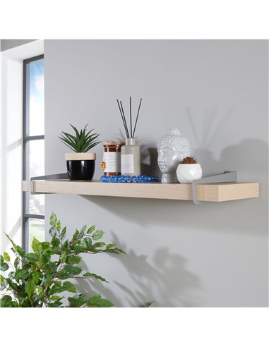 Core Products 80cm chunky shelf with slide on brackets - oak effect, KR800OK