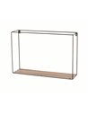 Core Products rectangular display wall shelf - black metal and wood effect, LF103