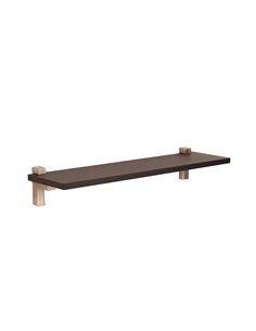 Core Products 60cm slim shelf with "L" shape bracket - black, LV600BK