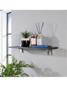 Core Products 60cm slim shelf with "L" shape bracket - black, LV600BK 2