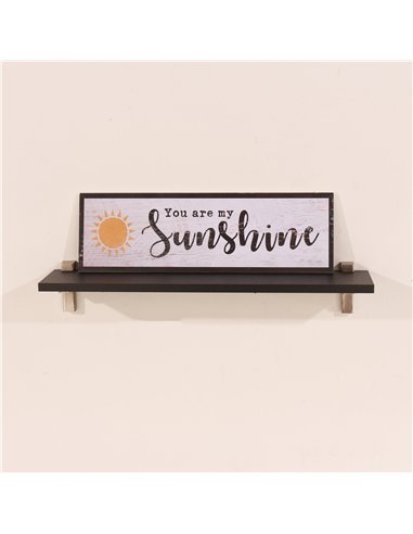 Core Products 60cm slim shelf with "L" shape bracket - black, LV600BK