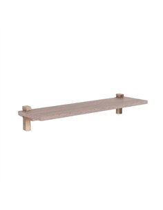 Core Products 60cm slim shelf with "L" shape bracket - grey oak, LV600GOK