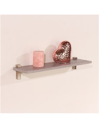 Core Products 60cm slim shelf with "L" shape bracket - grey oak, LV600GOK