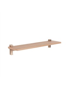 Core Products 60cm slim shelf with "L" shape bracket - oak, LV600OK
