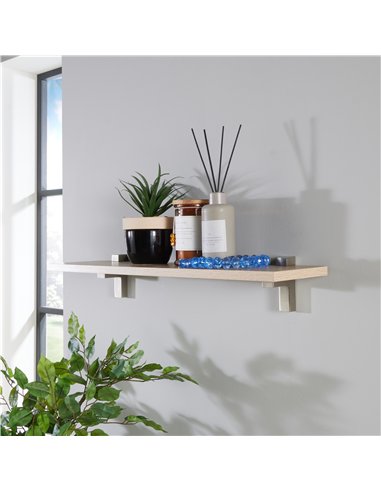 Core Products 60cm slim shelf with "L" shape bracket - oak, LV600OK
