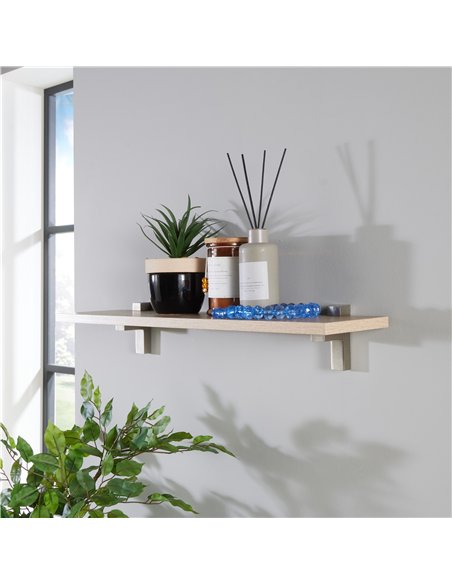 Core Products 60cm slim shelf with "L" shape bracket - oak, LV600OK - pic 115907 | FastDaddyshop