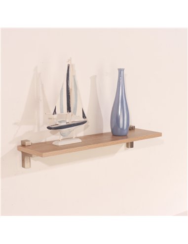 Core Products 60cm slim shelf with "L" shape bracket - oak, LV600OK