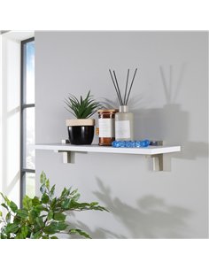 Core Products 60cm slim shelf with "L" shape bracket - white, LV600WH 2