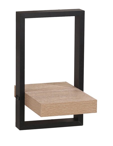 Core Products framed floating shelf kit - oak effect shelf with black frame, NV200 - pic 115912 | FastDaddyshop