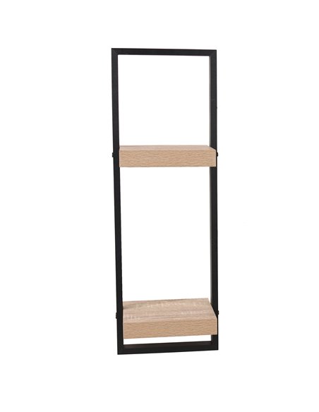 Core Products framed double floating shelf kit - oak effect shelf with black frame, NV250-2 - pic 115915 | FastDaddyshop