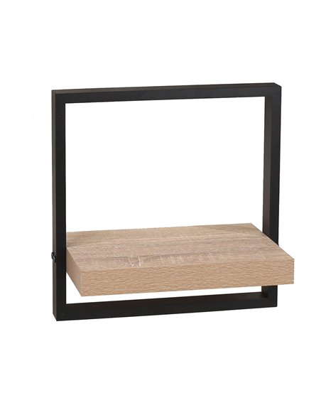 Core Products framed floating shelf kit - oak effect shelf with black frame, NV350 - pic 115918 | FastDaddyshop