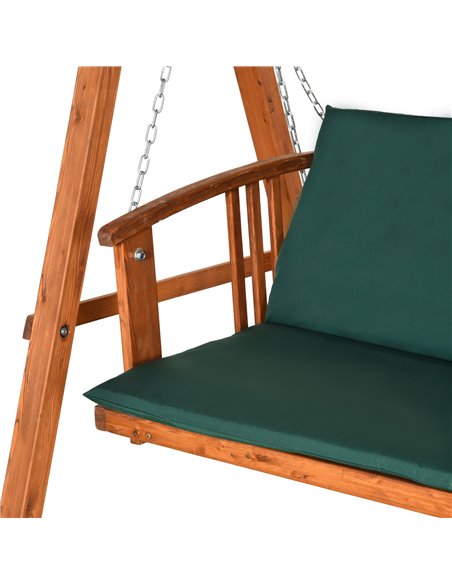 Outsunny Wooden Garden 3-Seater Outdoor Swing Chair  - pic 11592 | FastDaddyshop