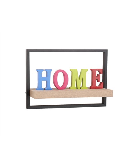 Core Products framed floating shelf kit - oak effect shelf with black frame, NV500 - pic 115922 | FastDaddyshop