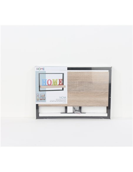 Core Products framed floating shelf kit - oak effect shelf with black frame, NV500 - pic 115923 | FastDaddyshop