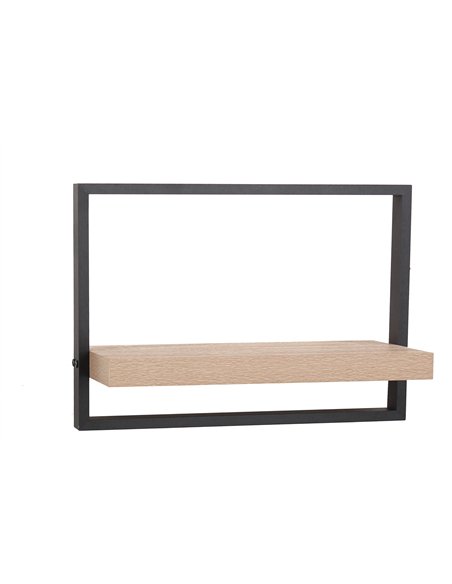 Core Products framed floating shelf kit - oak effect shelf with black frame, NV650 - pic 115924 | FastDaddyshop