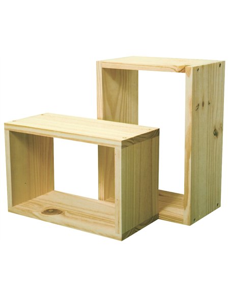 Core Products set of two wall cubes - natural wood, PC4 - pic 115929 | FastDaddyshop