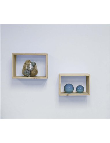 Core Products set of two wall cubes - natural wood, PC4
