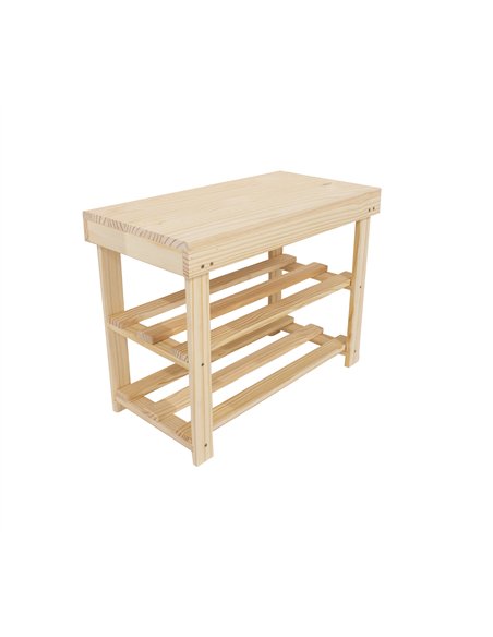 Core Products shoe bench with solid top - natural wood, PSU2 - pic 115932 | FastDaddyshop