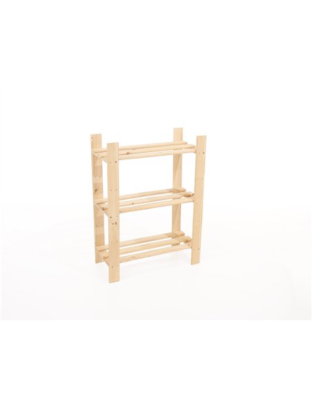 Core Products 3 shelf narrow slatted storage unit - natural wood , PSU3 - pic 115934 | FastDaddyshop