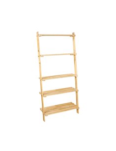 Core Products ladder design shelf unit with slatted shelves - natural wood, SSL5