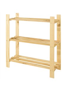 Core Products 3 shelf slatted storage unit - natural wood , SSU3