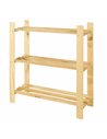 Core Products 3 shelf slatted storage unit - natural wood , SSU3