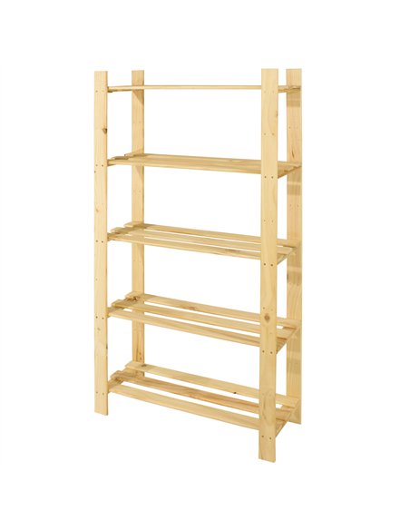 Core Products 5 shelf slatted storage unit - natural wood, SSU5 - pic 115949 | FastDaddyshop