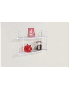 Core Products triple wall shelf kit with wire uprights & white shelf , TM600-2WH